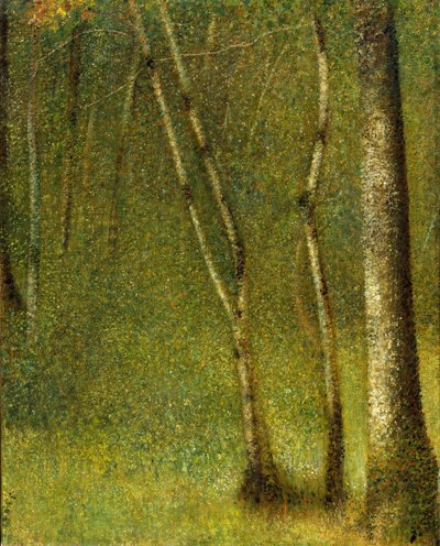 El bosque en Pontaubert, 1881 de Georges Seurat