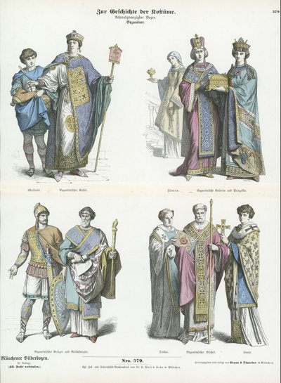 Trajes bizantinos de German School