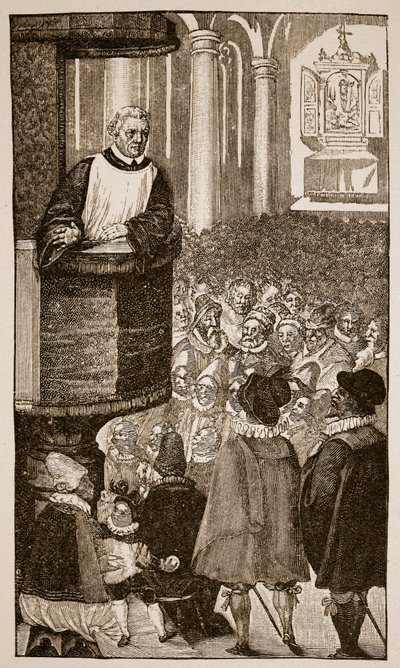 Martín Lutero predicando, c.1517 de German School