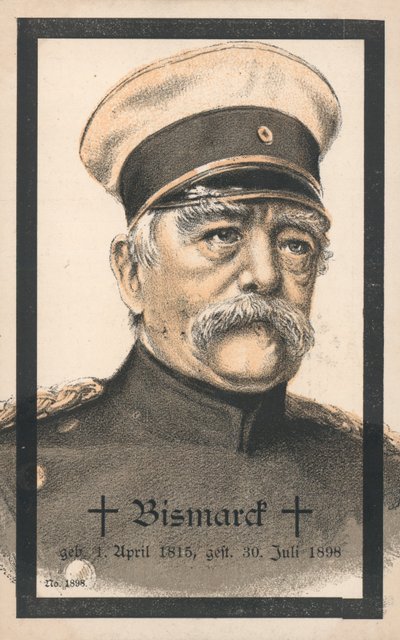 Otto von Bismarck (litografía en color) de German School