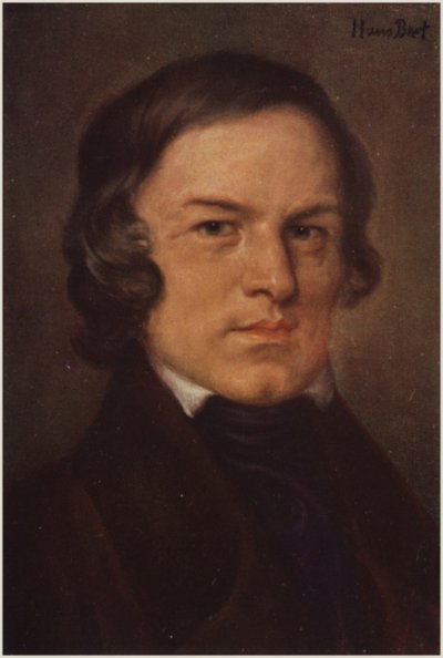 Retrato de Robert Schumann de German School