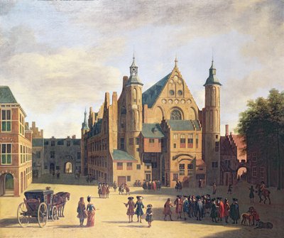 Una plaza en Haarlem de Gerrit Adriaensz Berckheyde