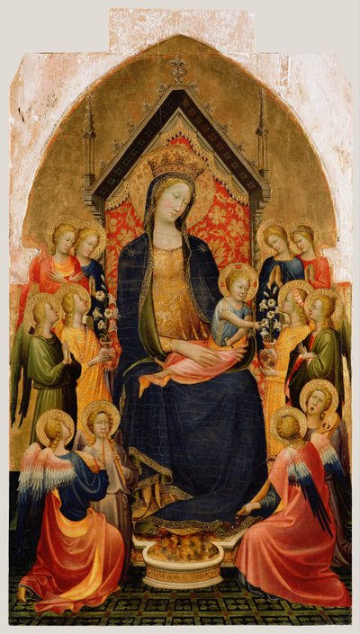 Madonna y Niño con ángeles músicos, c. 1410 de Gherardo Starnina