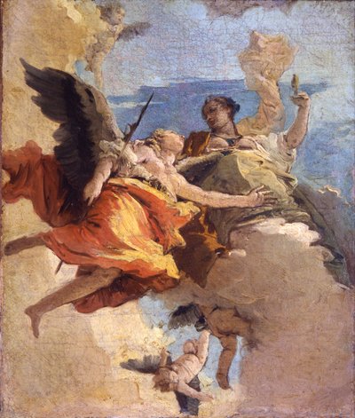 Alegoría de la virtud y la nobleza de Giambattista Tiepolo