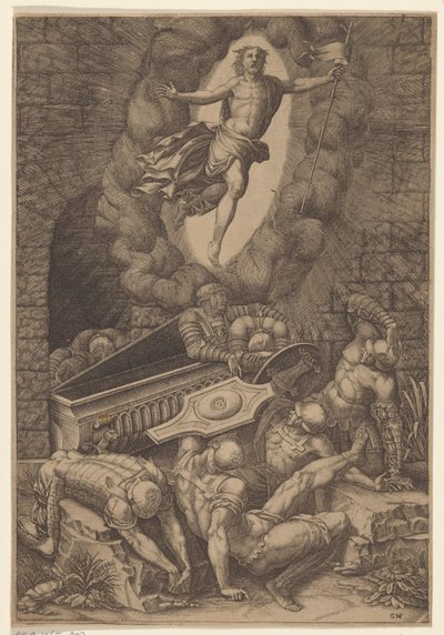 resurrección de cristo de Giorgio Ghisi