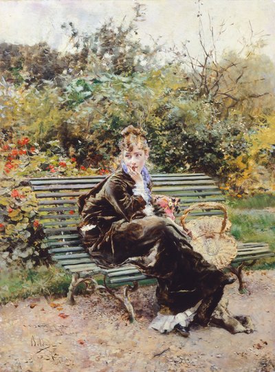 En el banco en Bois, Hyde Park de Giovanni Boldini