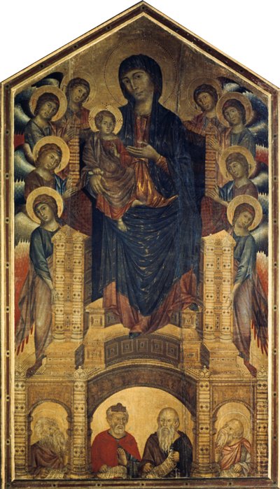 La Madonna en Majestad Maestà, 1285-1286 de Giovanni Cimabue