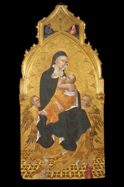 Virgen con el Niño y los Ángeles; Anunciación de Giovanni di Paolo