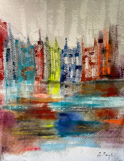 Al abrigo de la ciudad (painting) de Gisela Gaffoglio