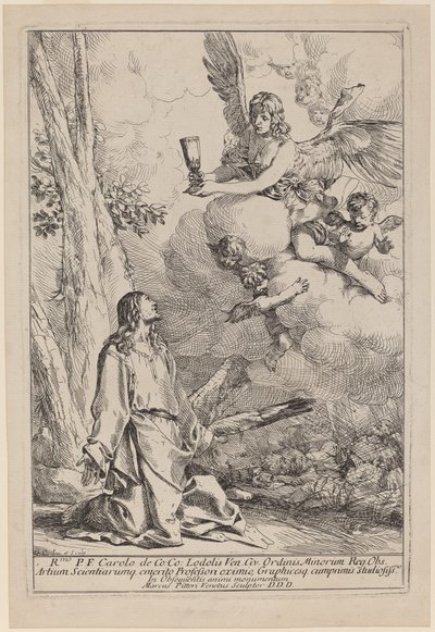 Cristo en el Monte de los Olivos de Giulio Carpioni