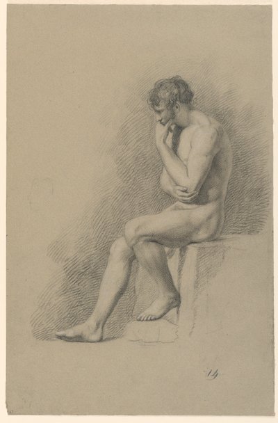 Estudio académico de un desnudo masculino de Giuseppe Longhi