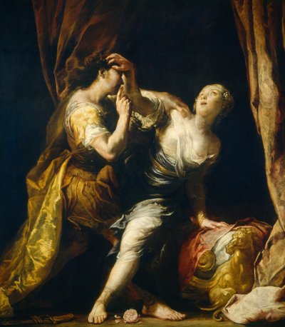 Tarquinio y Lucrecia, c. 1695-1700 de Giuseppe Maria Crespi