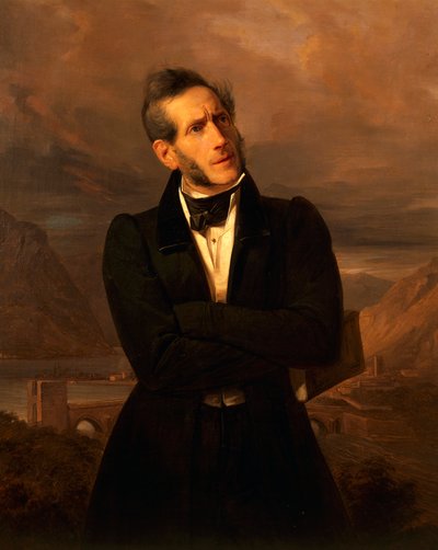 Retrato de Alessandro Manzoni de Giuseppe Molteni