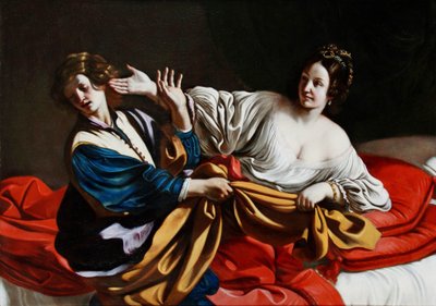 José y la esposa de Potifar, 1631 de Guercino