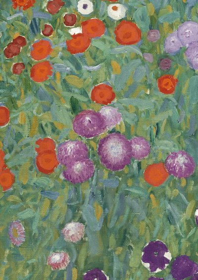 Jardín de flores, 1905-07 de Gustav Klimt