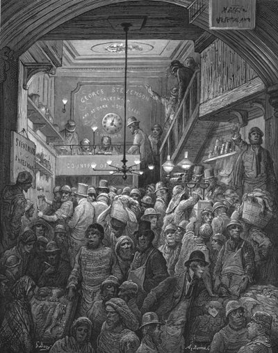 Billingsgate - Temprano en la Mañana de Gustave Dore