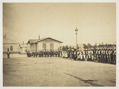 Soldados de infantería ligera, Camp de Châlons, 1857 de Gustave Le Gray