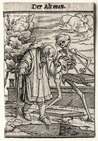 La danza de la muerte: El anciano de Hans Holbein