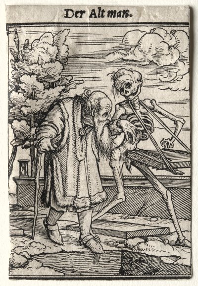 Danza de la muerte: El anciano de Hans Holbein