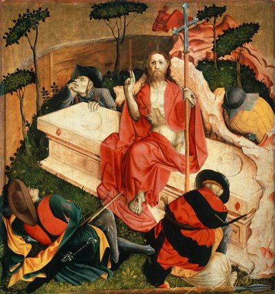 Resurrección, (detalle) del Retablo de Wurzach de Hans Multscher