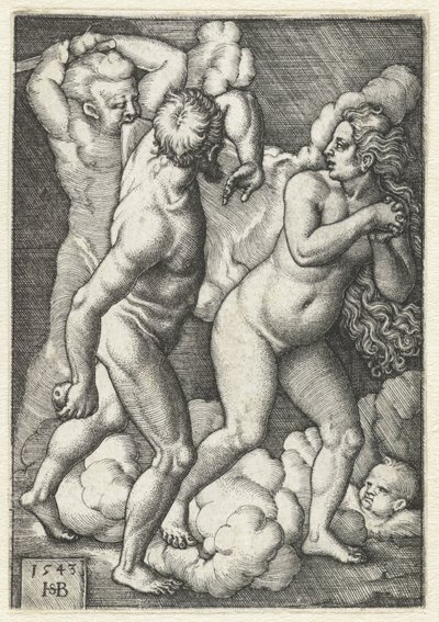 Expulsión del Paraíso de Hans Sebald Beham