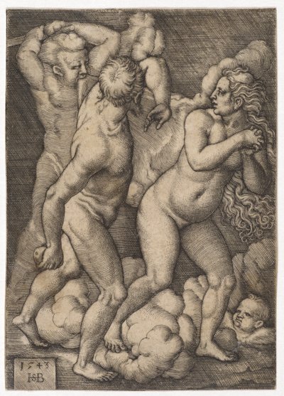 La expulsión del Paraíso, 1543 de Hans Sebald Beham