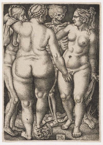 Tres mujeres y la Muerte, c. 1546-50 de Hans Sebald Beham