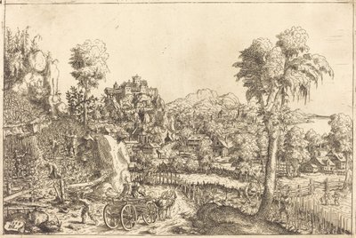 Paisaje con un viñedo de Hans Sebald Lautensack