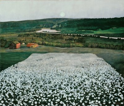 Pradera de flores en el norte de Harald Oscar Sohlberg