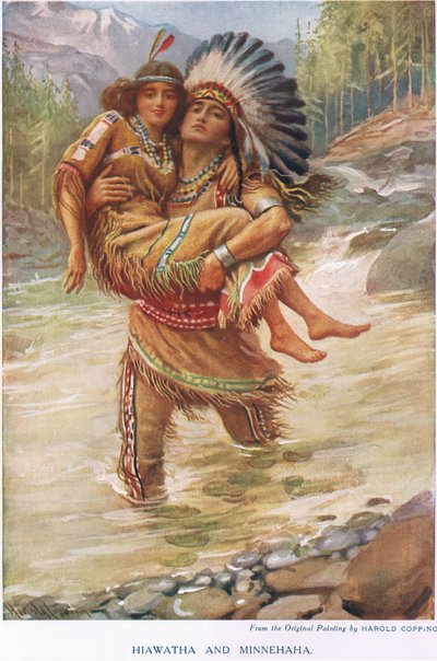 Hiawatha y Minehaha de Harold Copping