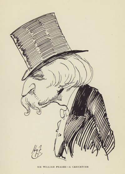 Sir William Fraser, una caricatura de Harry Furniss