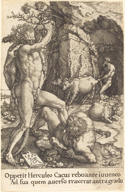 Hércules matando a Caco de Heinrich Aldegrever