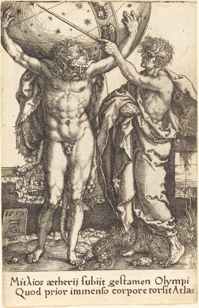 Hércules y Atlas de Heinrich Aldegrever