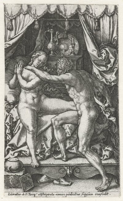 Lucretia y Sextus Tarquinius de Heinrich Aldegrever