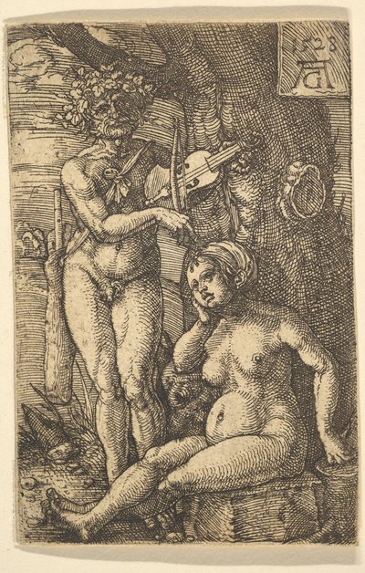 Orfeo y Eurídice, 1528 de Heinrich Aldegrever