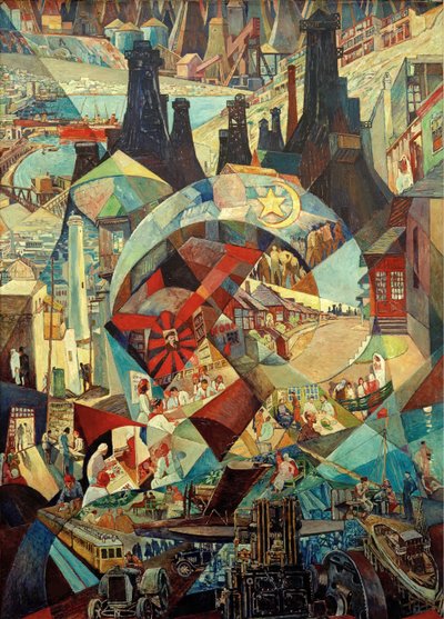 Panel de agitación de Bakú, 1927 de Heinrich Vogeler