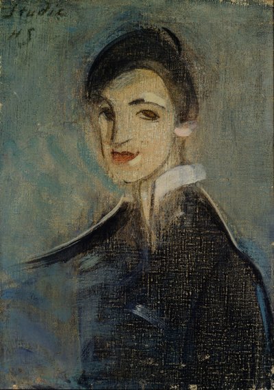 Cantante en negro, 1916-1917 de Helene Schjerfbeck