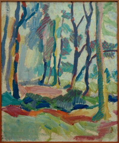 Helmuth Macke, Bosque otoñal cerca de Krefeld / Pintura, 1910 de Helmuth Macke