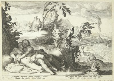 Apolo y Coronis de Hendrick Goltzius