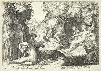 Diana descubre el embarazo de Calisto de Hendrick Goltzius