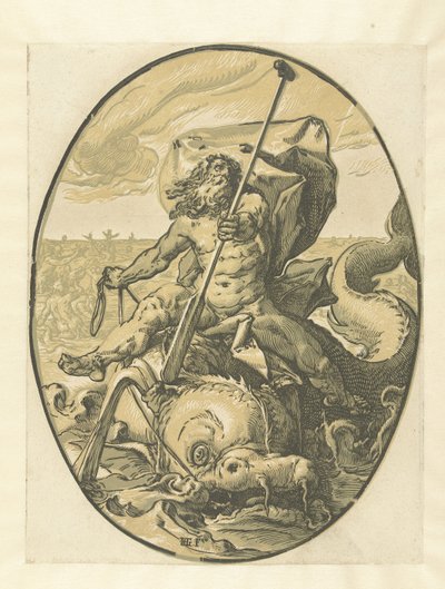 Océano Dioses y diosas (título de la serie) de Hendrick Goltzius