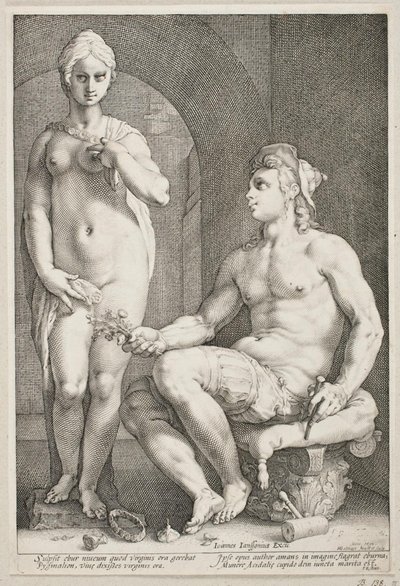 Pigmalión y Galatea de Hendrick Goltzius