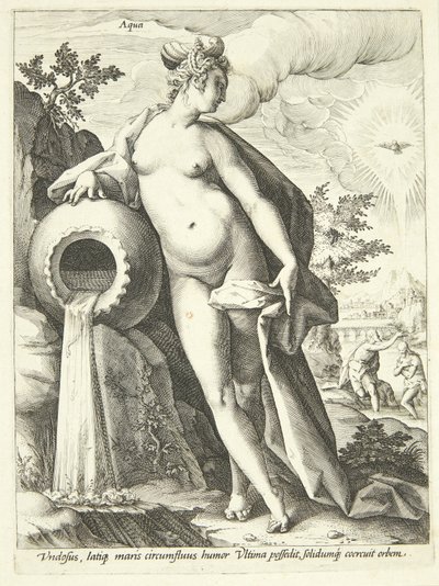 Agua (Aqua) de Hendrick Goltzius