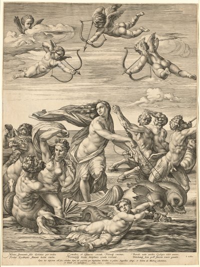 El triunfo de Galatea de Hendrick Goltzius after Raphael