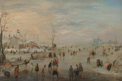 Disfrutando del hielo, c.1615-20 de Hendrik Avercamp