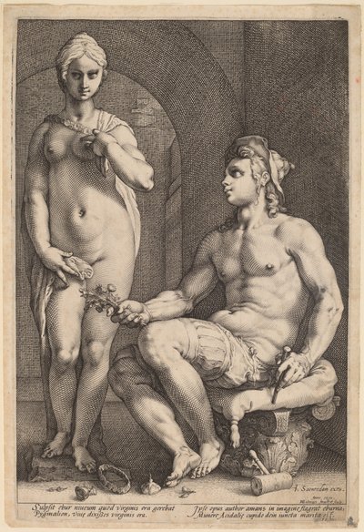 Pigmalión y Galatea de Hendrik Goltzius