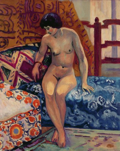 Desnudo en una otomana de Henri Charles Manguin