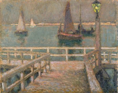 El muelle (aceite) de Henri Eugene Augustin Le Sidaner