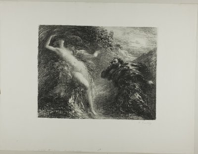 Manfredo y Astartea, tercera lámina de Ignace Henri Jean Fantin Latour