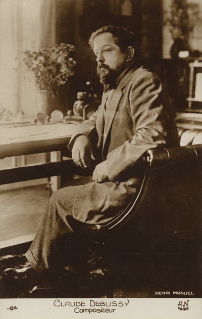 Claude Debussy, compositor francés (1862-1918) (foto en blanco y negro) de Henri Manuel